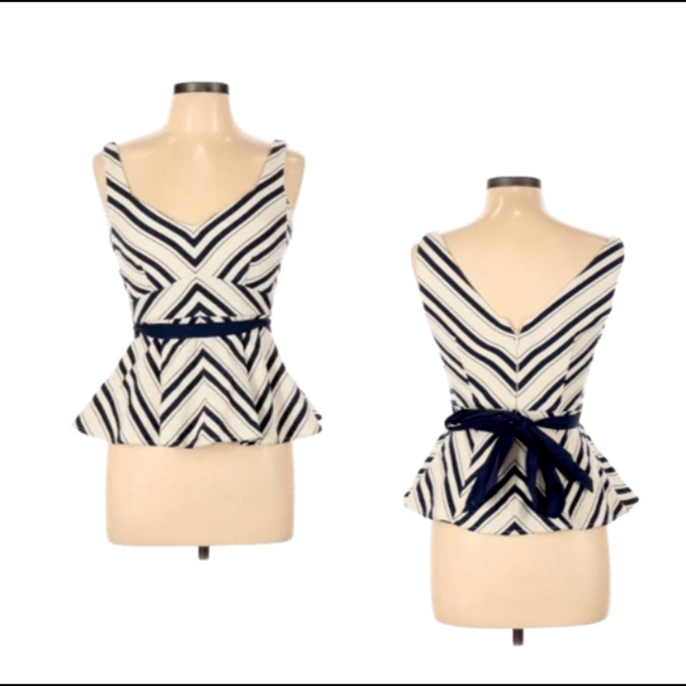 Anthropologie Maeve Sz 6 Peplum Sleeveless Top
